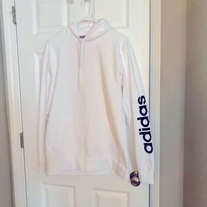 Mens Adidas white hoodie